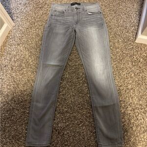 Express Women's Light Gray Skinny Jeans - Size 8R